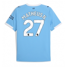 Maillot de football Réplique Manchester City Matheus Nunes #27 Domicile 2025-26 Manche Courte