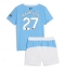 Maillot de football Réplique Manchester City Matheus Nunes #27 Domicile Enfant 2025-26 Manche Courte (+ Pantalon court)