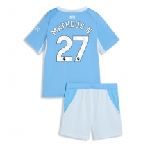 Maillot de football Réplique Manchester City Matheus Nunes #27 Domicile Enfant 2026-27 Manche Courte (+ Pantalon court)