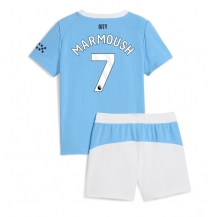 Maillot de football Réplique Manchester City Omar Marmoush #7 Domicile Enfant 2025-26 Manche Courte (+ Pantalon court)