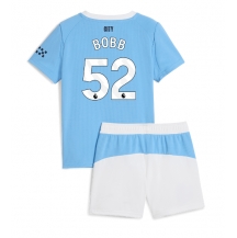 Maillot de football Réplique Manchester City Oscar Bobb #52 Domicile Enfant 2025-26 Manche Courte (+ Pantalon court)