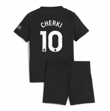 Maillot de football Réplique Manchester City Rayan Cherki #10 Extérieur Enfant 2025-26 Manche Courte (+ Pantalon court)