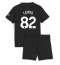Maillot de football Réplique Manchester City Rico Lewis #82 Extérieur Enfant 2025-26 Manche Courte (+ Pantalon court)