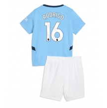 Maillot de football Réplique Manchester City Rodri Hernandez #16 Domicile Enfant 2024-25 Manche Courte (+ Pantalon court)