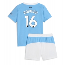 Maillot de football Réplique Manchester City Rodri Hernandez #16 Domicile Enfant 2025-26 Manche Courte (+ Pantalon court)