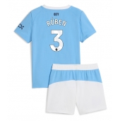 Maillot de football Réplique Manchester City Ruben Dias #3 Domicile Enfant 2025-26 Manche Courte (+ Pantalon court)