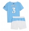 Maillot de football Réplique Manchester City Ruben Dias #3 Domicile Enfant 2025-26 Manche Courte (+ Pantalon court)