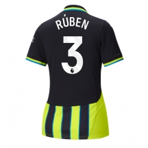 Maillot de football Réplique Manchester City Ruben Dias #3 Extérieur Femme 2024-25 Manche Courte