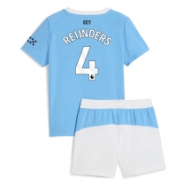 Maillot de football Réplique Manchester City Tijjani Reijnders #4 Domicile Enfant 2025-26 Manche Courte (+ Pantalon court)