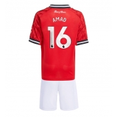 Maillot de football Réplique Manchester United Amad Diallo #16 Domicile Enfant 2025-26 Manche Courte (+ Pantalon court)