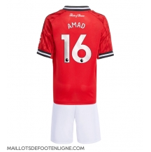 Maillot de football Réplique Manchester United Amad Diallo #16 Domicile Enfant 2025-26 Manche Courte (+ Pantalon court)
