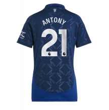Maillot de football Réplique Manchester United Antony #21 Extérieur Femme 2024-25 Manche Courte