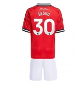 Maillot de football Réplique Manchester United Benjamin Sesko #30 Domicile Enfant 2025-26 Manche Courte (+ Pantalon court)