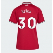 Maillot de football Réplique Manchester United Benjamin Sesko #30 Domicile Femme 2026-27 Manche Courte
