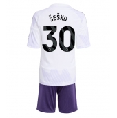 Maillot de football Réplique Manchester United Benjamin Sesko #30 Extérieur Enfant 2025-26 Manche Courte (+ Pantalon court)