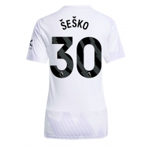Maillot de football Réplique Manchester United Benjamin Sesko #30 Extérieur Femme 2025-26 Manche Courte