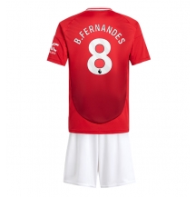 Maillot de football Réplique Manchester United Bruno Fernandes #8 Domicile Enfant 2024-25 Manche Courte (+ Pantalon court)