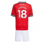 Maillot de football Réplique Manchester United Casemiro #18 Domicile Enfant 2025-26 Manche Courte (+ Pantalon court)
