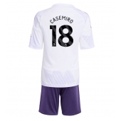 Maillot de football Réplique Manchester United Casemiro #18 Extérieur Enfant 2025-26 Manche Courte (+ Pantalon court)