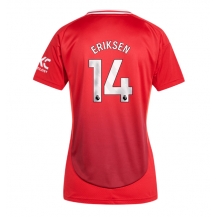 Maillot de football Réplique Manchester United Christian Eriksen #14 Domicile Femme 2024-25 Manche Courte