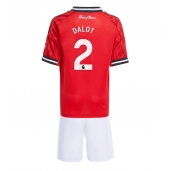 Maillot de football Réplique Manchester United Diogo Dalot #2 Domicile Enfant 2025-26 Manche Courte (+ Pantalon court)
