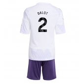 Maillot de football Réplique Manchester United Diogo Dalot #2 Extérieur Enfant 2025-26 Manche Courte (+ Pantalon court)
