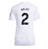 Maillot de football Réplique Manchester United Diogo Dalot #2 Extérieur Femme 2025-26 Manche Courte
