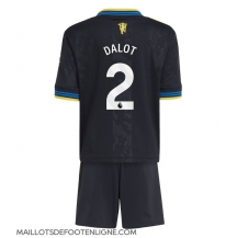 Maillot de football Réplique Manchester United Diogo Dalot #2 Troisième Enfant 2025-26 Manche Courte (+ Pantalon court)