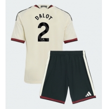Maillot de football Réplique Manchester United Diogo Dalot #2 Troisième Enfant 2026-27 Manche Courte (+ Pantalon court)