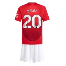 Maillot de football Réplique Manchester United Diogo Dalot #20 Domicile Enfant 2024-25 Manche Courte (+ Pantalon court)