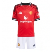 Maillot de football Réplique Manchester United Domicile Enfant 2025-26 Manche Courte (+ Pantalon court)