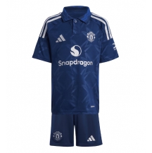 Maillot de football Réplique Manchester United Extérieur Enfant 2024-25 Manche Courte (+ Pantalon court)