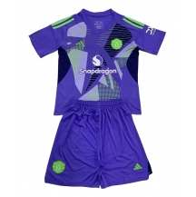 Maillot de football Réplique Manchester United Gardien de but Domicile Enfant 2024-25 Manche Courte (+ Pantalon court)