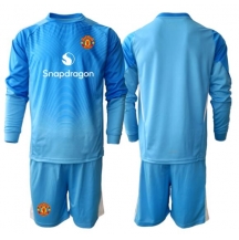 Maillot de football Réplique Manchester United Gardien de but Domicile Enfant 2025-26 Manche Longue (+ Pantalon court)