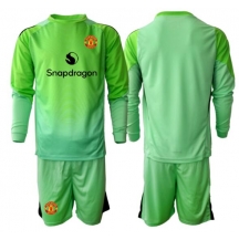 Maillot de football Réplique Manchester United Gardien de but Troisième Enfant 2025-26 Manche Longue (+ Pantalon court)