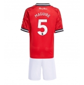 Maillot de football Réplique Manchester United Harry Maguire #5 Domicile Enfant 2025-26 Manche Courte (+ Pantalon court)