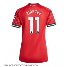 Maillot de football Réplique Manchester United Joshua Zirkzee #11 Domicile Femme 2025-26 Manche Courte