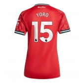 Maillot de football Réplique Manchester United Leny Yoro #15 Domicile Femme 2025-26 Manche Courte