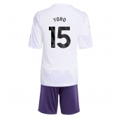 Maillot de football Réplique Manchester United Leny Yoro #15 Extérieur Enfant 2025-26 Manche Courte (+ Pantalon court)