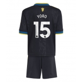 Maillot de football Réplique Manchester United Leny Yoro #15 Troisième Enfant 2025-26 Manche Courte (+ Pantalon court)