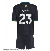 Maillot de football Réplique Manchester United Luke Shaw #23 Troisième Enfant 2025-26 Manche Courte (+ Pantalon court)