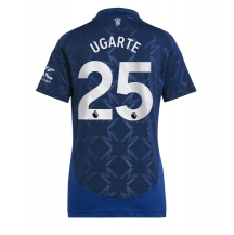 Maillot de football Réplique Manchester United Manuel Ugarte #25 Extérieur Femme 2024-25 Manche Courte