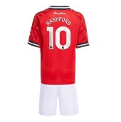 Maillot de football Réplique Manchester United Marcus Rashford #10 Domicile Enfant 2025-26 Manche Courte (+ Pantalon court)