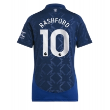 Maillot de football Réplique Manchester United Marcus Rashford #10 Extérieur Femme 2024-25 Manche Courte