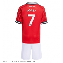 Maillot de football Réplique Manchester United Mason Mount #7 Domicile Enfant 2025-26 Manche Courte (+ Pantalon court)