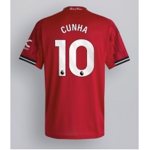 Maillot de football Réplique Manchester United Matheus Cunha #10 Domicile 2025-26 Manche Courte