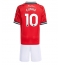 Maillot de football Réplique Manchester United Matheus Cunha #10 Domicile Enfant 2025-26 Manche Courte (+ Pantalon court)