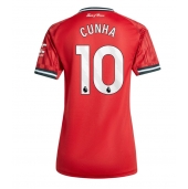 Maillot de football Réplique Manchester United Matheus Cunha #10 Domicile Femme 2025-26 Manche Courte