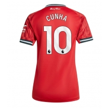 Maillot de football Réplique Manchester United Matheus Cunha #10 Domicile Femme 2025-26 Manche Courte