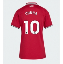 Maillot de football Réplique Manchester United Matheus Cunha #10 Domicile Femme 2026-27 Manche Courte